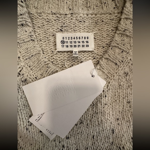 Maison Margiela distressed sweater/jumper white/cream/gray - Picture 3 of 8